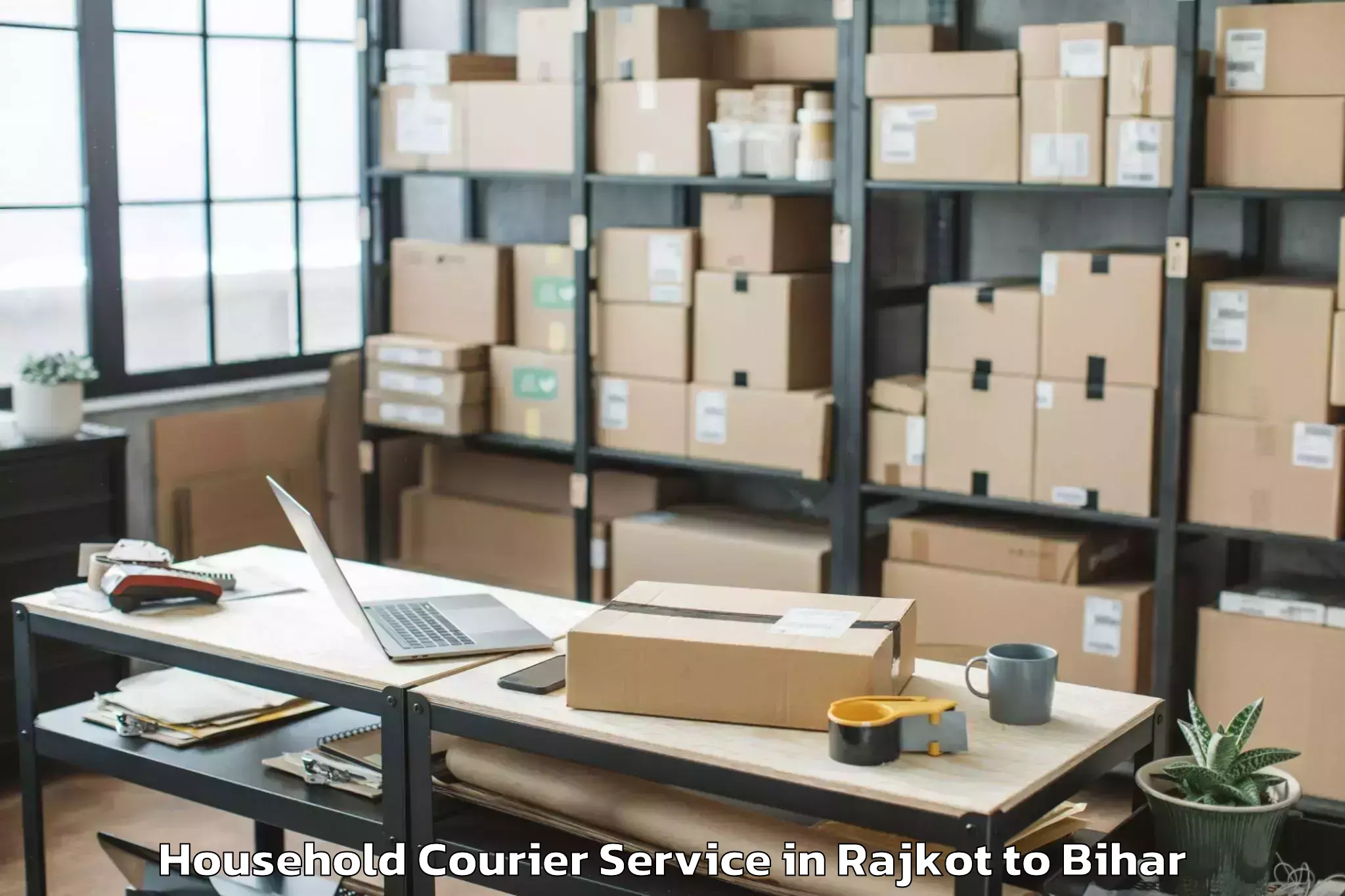 Book Rajkot to Rusera Household Courier